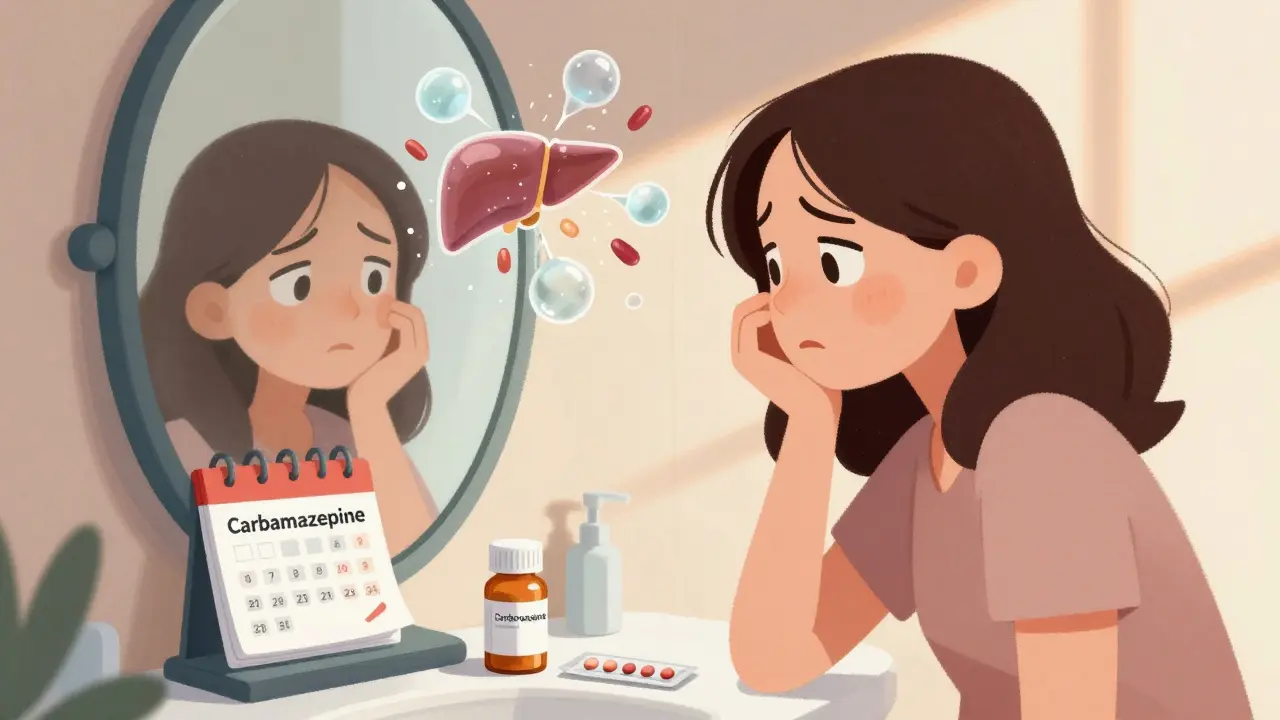 Carbamazepine and Oral Contraceptives: Why Breakthrough Bleeding Means Your Birth Control May Be Failing