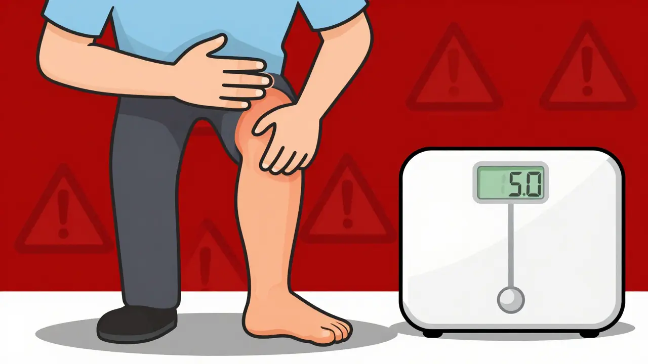 Unilateral leg swelling with chest pain and rapid weight gain symptoms